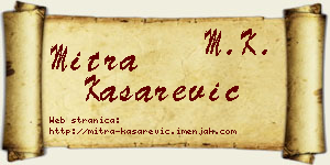 Mitra Kašarević vizit kartica
